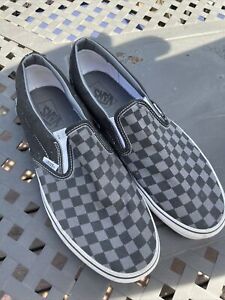 Vans Black And Grey Checkered Slip-On Size 11