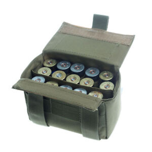 Molle Belt Shotgun Shotshell Reload Ammo Pouch Holder For 12gauge 20G 15 Shell