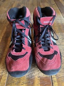 Vintage Rare MatMan Wrestling Shoes, Red, Size 10.5, EX+ Condition