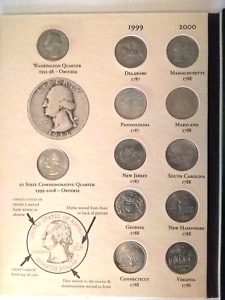 50 State Quarter complete set - Littleton album 52 coins w/ Bicentennial quarter