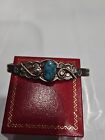 Vintage Navajo Bell Nickel Silver Cuff Turquoise