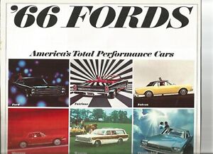 Original 1966 Ford, Fairlane, Falcon, Mustang, Thunderbird sales brochure