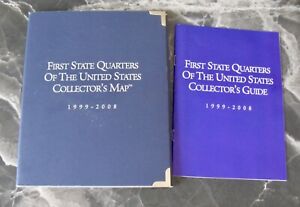FIRST  STATE US QUARTERS COLLECTOR'S MAP 1999-2008 filled with 50 State Quarters