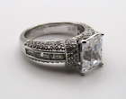 Gorgeous New Vanna K Sterling Silver Cubic Zirconia Engagement Style Ring Sz 8
