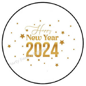 HAPPY NEW YEAR 2024 ENVELOPE SEALS LABELS STICKERS PARTY FAVORS
