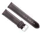 22MM SMOOTH LEATHER STRAP BAND FOR BREGUET 22/22MM WATERPROOF DARK BROWN WS