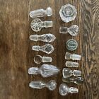 LOT OF 15  VINTAGE CRYSTAL GLASS DECANTER AND PERFUME BOTTLE STOPPERS