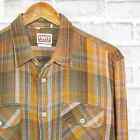 LVC LEVI'S VINTAGE CLOTHING Button up Flannel Shirt in Brown Plaid Men's Size M