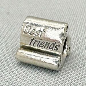 Authentic Pandora Moments Best Friends Scroll Charm/Bead Silver 925 ALE 790512