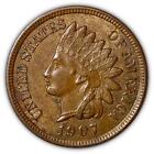1907 Indian Head Cent Choice Uncirculated UNC BN Coin #1539