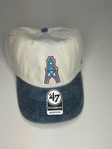 NFL Tennessee Oilers 47 Brand Clean Up Adjustable Throwback Hat