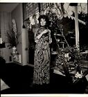 1972 Vintage Photo Polly Bergen cheesecake glamour posing in frock dress fashion