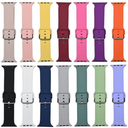 Silicone Band Strap Buckle Type For Apple Watch iWatch Series 1-9 ULTRA 38-49mm