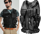 Tactical Military Vest Airsoft Hunting Combat Training Hiking Protection Black