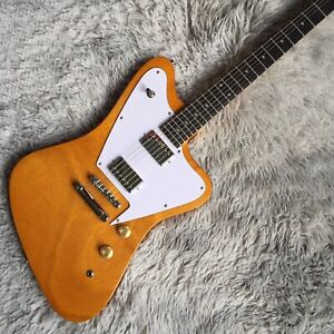New ListingFirebird Electric Guitar 6 String Yellow Body Black Fretboard Chrome Parts 2H