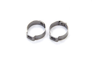 Fragola Hose Clamp Band Push Lock Clamp 6 AN Stainless Natural Pair
