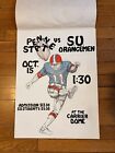 VINTAGE Original Artwork Penn State Syracuse Football Game Poster 1983 80s