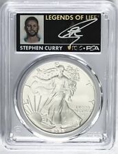 New Listing2022 SILVER EAGLE FIRST DAY OF ISSUE LEGENDS OF LIFE PCGS MS70 STEPHEN CURRY