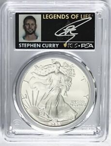 New Listing2022 SILVER EAGLE FIRST DAY OF ISSUE LEGENDS OF LIFE PCGS MS70 STEPHEN CURRY