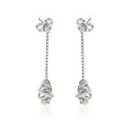 David Yurman Crossover Diamond Chain Drop Earrings in Sterling Silver 0.22 CTW