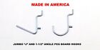 20 each 1 1/2 Angle & J Hook Metal Peg Garage Hanger Hooks -1/8 to 1/4