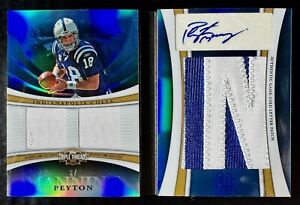 New Listing2010 Topps Triple Threads Peyton Manning Mem, Auto Booklet /3  Game- Used patch