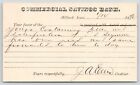 New ListingMilford IA~Commercial Savings Bank~Postal Receipt~1890~Osborne, Esq~Spirit Lake