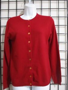PURE COLLECTION 🌸 SIZE 4===RED / CASHMERE / CARDIGAN SWEATER
