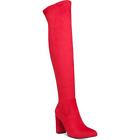 Wild Pair  Womens Bravy Stretch Block Heel Over-The-Knee Boots Shoes BHFO 5100