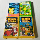 VHS - Lot of 4 - Blue's Clues (Steve) - Franklin - (2) Bob The Builder