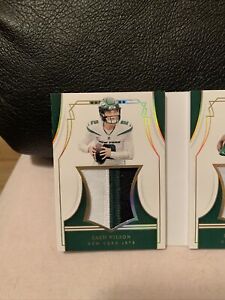 2021 NATIONAL TREASURES ROOKIE TRIPLE PATCH BOOKLET ZACH WILSON,MOORE,CARTER /25