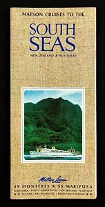 1968 Matson Cruise Line South Seas Australia New Zealand Vintage Travel Booklet