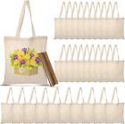 30 Pcs Blank Canvas Tote Bags Bulk Shopping Bag for Crafts with 1 Piece of PTFE