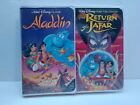 New Listing Aladdin VHS Walt Disney's Black Diamond Classic The Return of Jafar Lot of 2