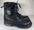 Harley Davidson Motorcycle Mens Boots 91547 Size 13 Black Leather Combat Shoes