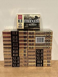 Lot (21) New  Sealed Maxell High Bias XL II 90 100 60  Blank Cassette