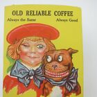 Old Reliable Coffee Mechanical Trade Card Buster Brown & Tige Dog Antique RARE