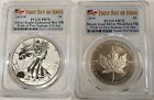 2019 Pride of Nations 2 Coin Set Proof Silver Eagle & Maple Leaf PCGS PR70 FDOI