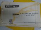 Bultaco Alpina Dealer Parts Book USED #165.32-117
