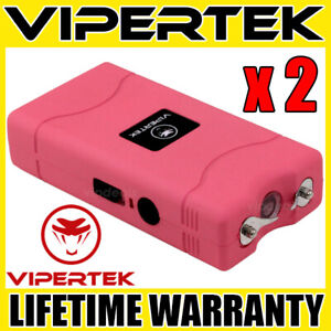 (2) VIPERTEK PINK VTS-880 Mini Stun Gun Self Defense Wholesale Lot