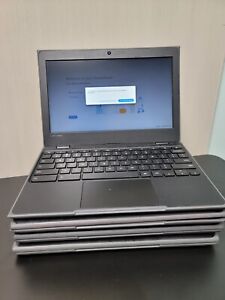 Lot Of 4 Lenovo Chromebook 100e 81ER000GUS 4GB 16GB Black Heavy Used Cond.