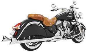 Freedom Performance Shark Tail True Dual Full Exhaust System Chrome #IN00047 (For: Indian Roadmaster)