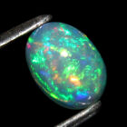 Natural Ethiopian Welo Multi Fire Opal Oval Cabochon Loose Gemstone 7x5 MM #105