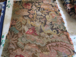 Antique Handmade French Tapestry fragment 21