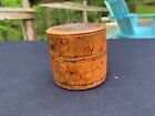 AAFA Antique Treenware Burl Maple Cannister Jar Box circa early 1800's snuff ?