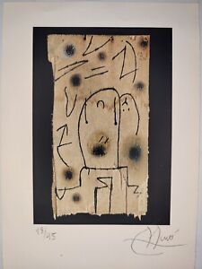 Joan Miro COA Vintage Signed Art Print on Paper Limited Edition Signed
