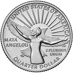 2022 D Maya Angelou Quarter.  Uncirculated From US Mint roll.