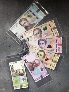 🇺🇦 Ukraine Set Banknote 2021 Uah 20,50,100,200,500,1000 UNC