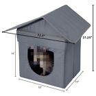 Outdoor Stackable Cat House Water Resistant Cat Condo Cat Furniture,Gray