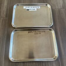 2 Pcs Vollrath Stainless Steel Medical Instrument / Food Tray 13.5